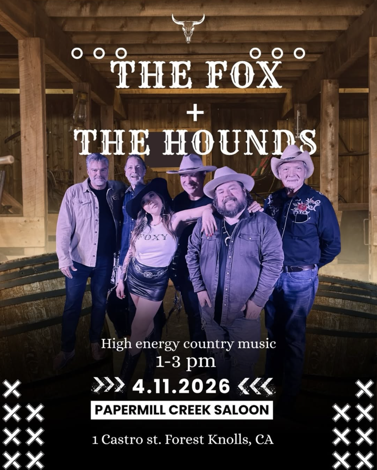 The Fox and the Hounds at the Paper Mill Creek Saloon