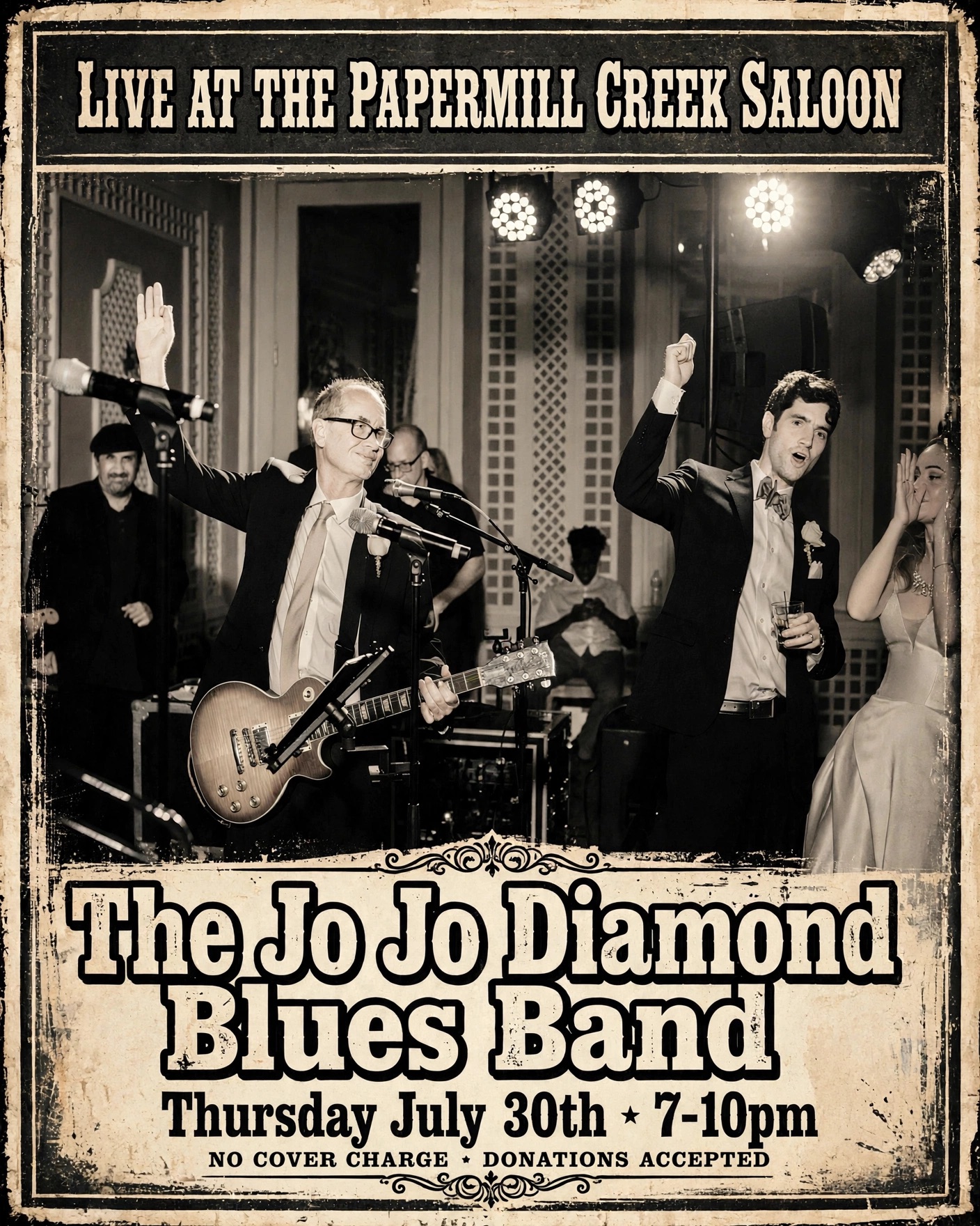 Jo Jo Diamond Band at the Paper Mill Creek Saloon July 30, 2026