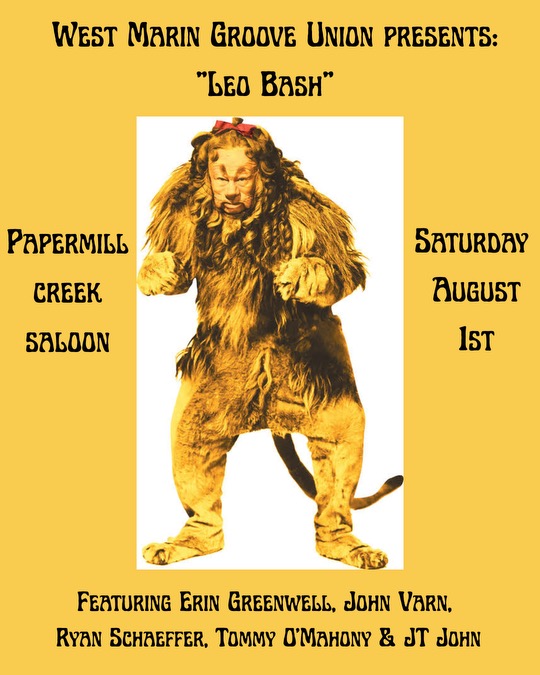 West Marin Groove Union Leo Bash at the Paper Mill Creek Saloon