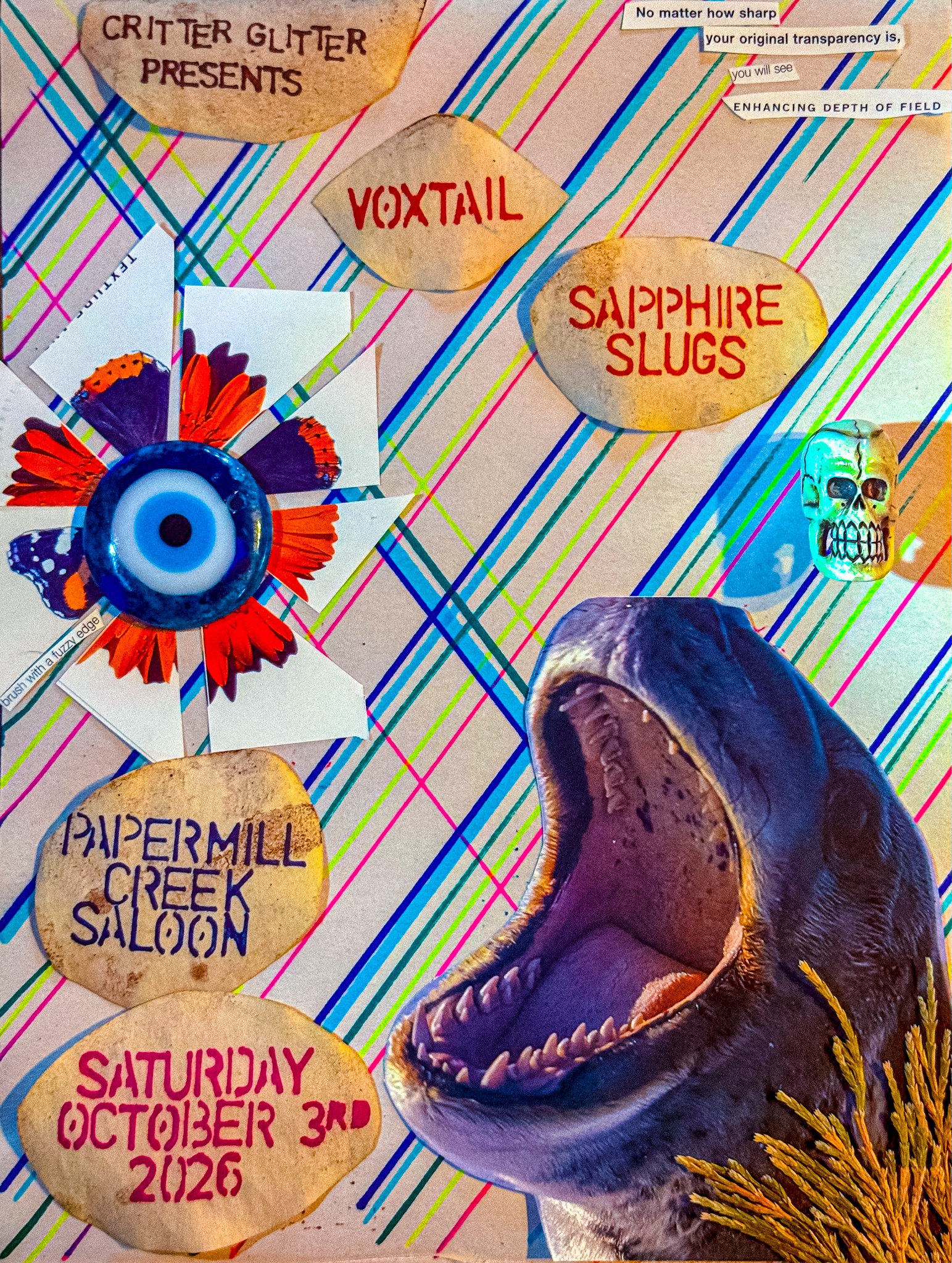 Sapphire Slubs and Voxtail at the Paper Mill Creek Saloon